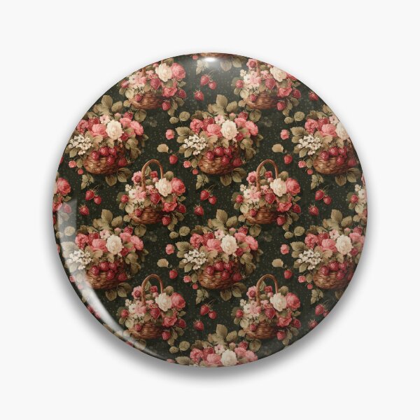 Item preview, Strawberry Floral Basket Pattern  designed and sold by LouieVanille.