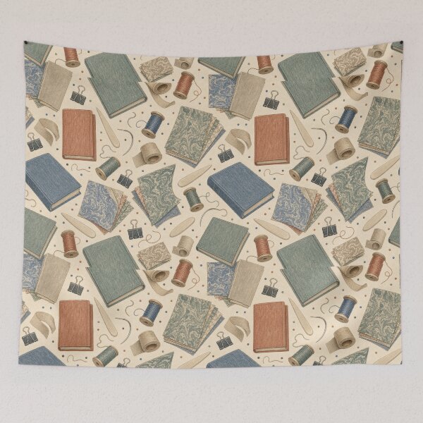 Item preview, Bookbinding Studio Colored Pencil Pattern designed and sold by VerdantStudio.