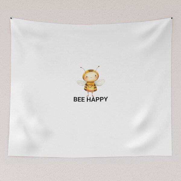 Item preview, Bee Happy Cute Bee Kawaii Saying designed and sold by BoosterShop.