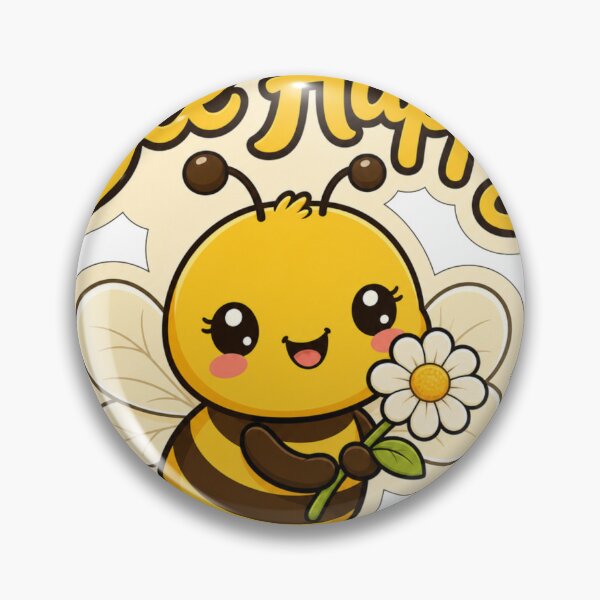 Item preview, Cute Bee Happy Kawaii Saying designed and sold by BoosterShop.