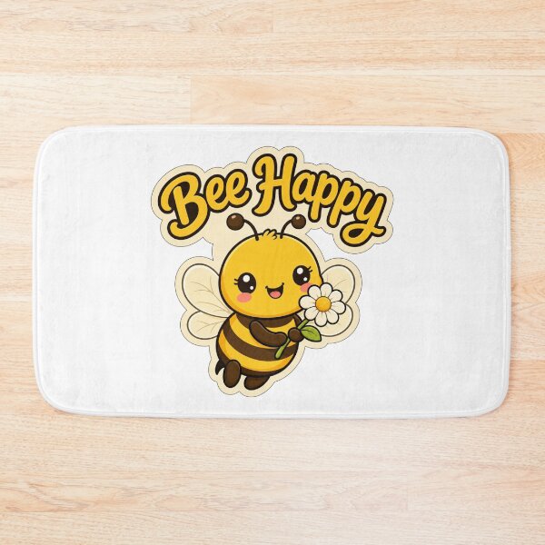 Item preview, Cute Bee Happy Kawaii Saying designed and sold by BoosterShop.