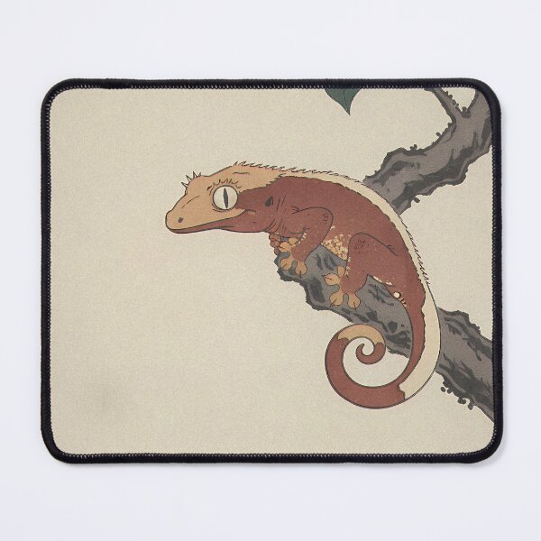 Item preview, Crested Gecko & Camellia - Japanese Ukiyo-e Woodblock Style Art designed and sold by Ukiyo Creatures.