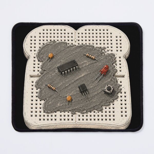 Item preview, Breadboard Toast | Electronics Engineer Breakfast | Minimal ECE Graphic Tee designed and sold by TheHumanFreq.