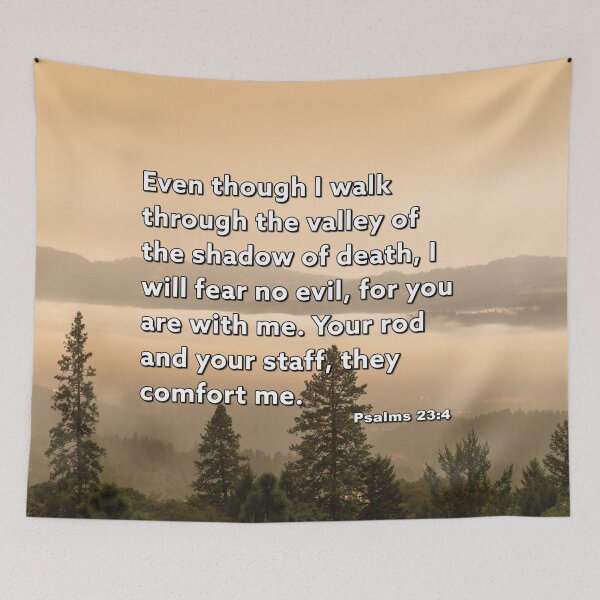 Item preview, Psalms 23:4 I will fear no evil - Napa Valley Landscape Photograph designed and sold by InsprtnlArtbyDP.