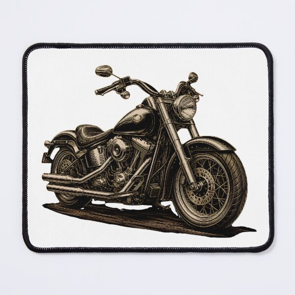 Item preview, Classic Cruiser Motorcycle | Vintage Line Art Design designed and sold by CalmMandala.