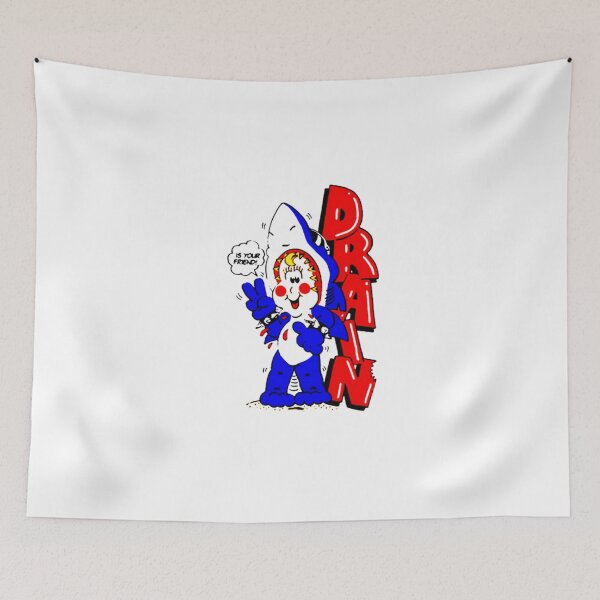 Item preview, Blue Shark With Red Typography designed and sold by CharlesZachars.
