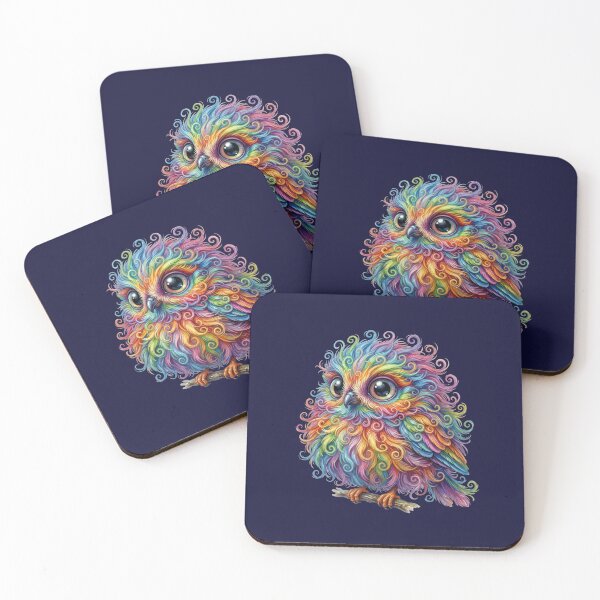 Item preview, Rainbow Swirl Fantasy Owl designed and sold by ronch3004.