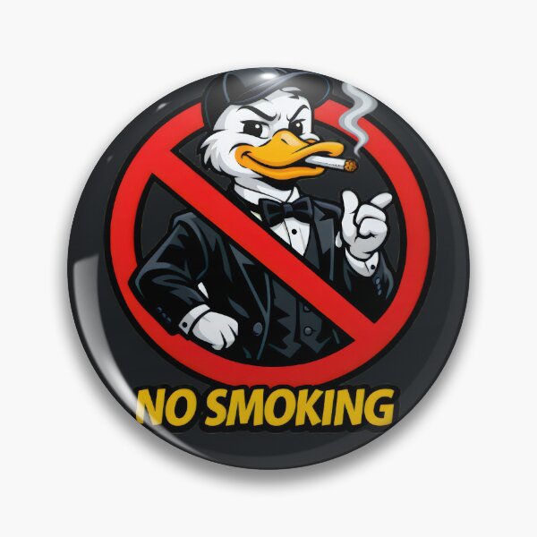 Item preview, No Smoking Duck Sticker – Funny Tuxedo Duck Cartoon Vector, Dapper Mallard Gentleman, Classy Smoking Forbidden Sign, Cool Garage Wall Art designed and sold by SmartPuns.