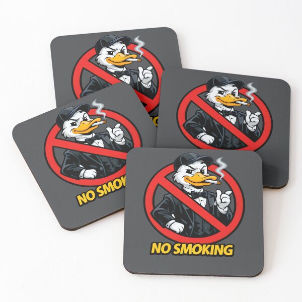 Item preview, No Smoking Duck Sticker – Funny Tuxedo Duck Cartoon Vector, Dapper Mallard Gentleman, Classy Smoking Forbidden Sign, Cool Garage Wall Art designed and sold by SmartPuns.