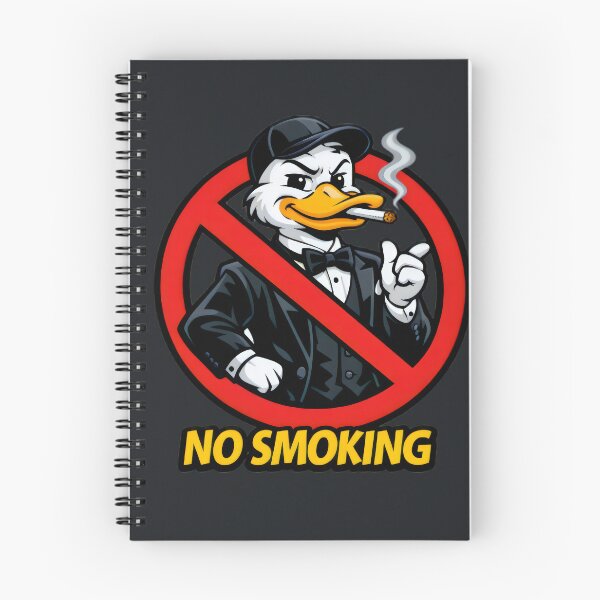 Item preview, No Smoking Duck Sticker – Funny Tuxedo Duck Cartoon Vector, Dapper Mallard Gentleman, Classy Smoking Forbidden Sign, Cool Garage Wall Art designed and sold by SmartPuns.