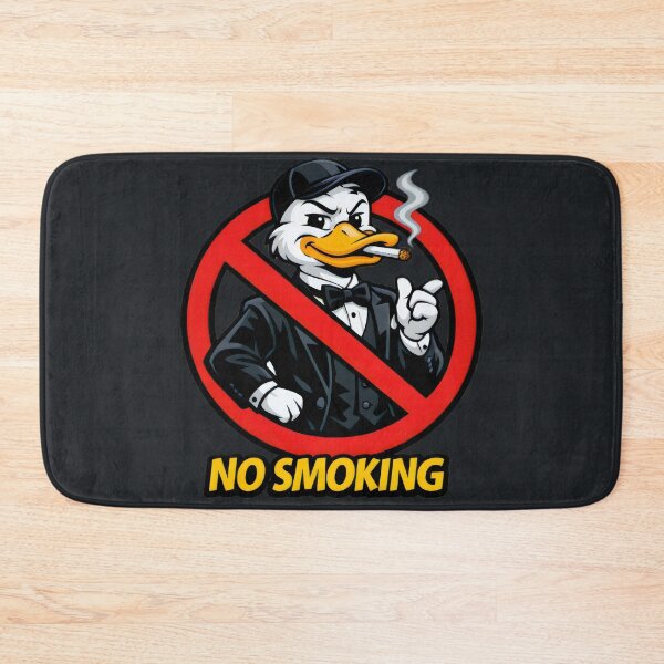 Item preview, No Smoking Duck Sticker – Funny Tuxedo Duck Cartoon Vector, Dapper Mallard Gentleman, Classy Smoking Forbidden Sign, Cool Garage Wall Art designed and sold by SmartPuns.