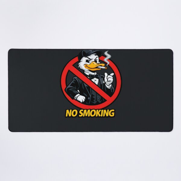 Item preview, No Smoking Duck Sticker – Funny Tuxedo Duck Cartoon Vector, Dapper Mallard Gentleman, Classy Smoking Forbidden Sign, Cool Garage Wall Art designed and sold by SmartPuns.