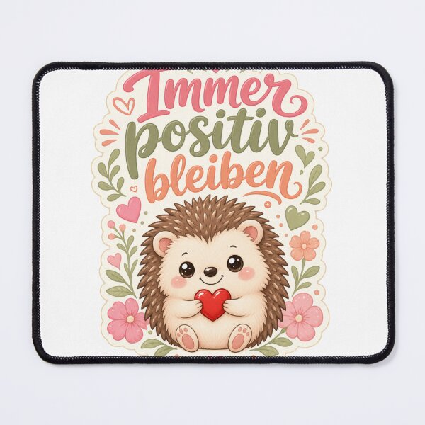 Item preview, Cute hedgehog. Always stay positive quote. designed and sold by BoosterShop.
