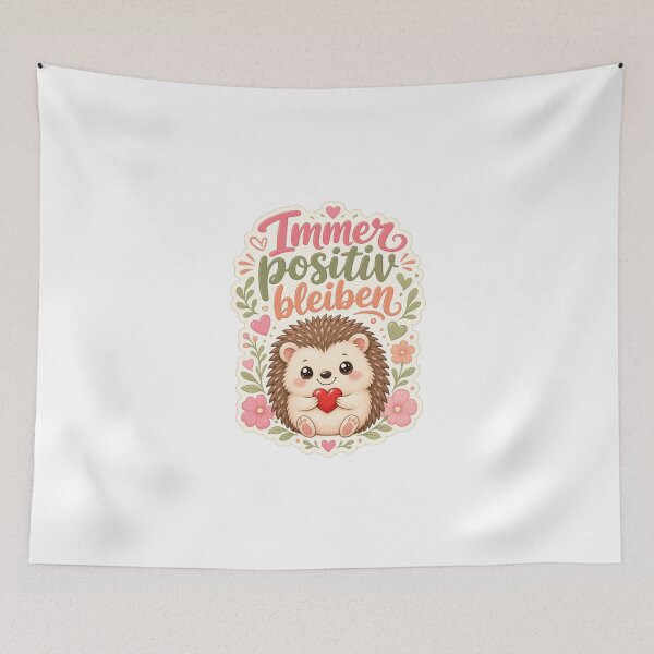 Item preview, Cute hedgehog. Always stay positive quote. designed and sold by BoosterShop.
