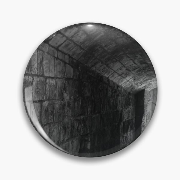 Item preview, Stone Arch Tunnel Passageway in Historic Medieval Corridor, Black And White Architectural Interior designed and sold by Nmallia.