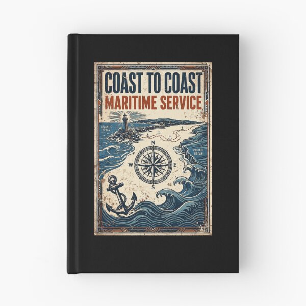 Item preview, Coast to Coast Maritime Service Vintage Poster | American Coast Guard Heritage Design designed and sold by Coasties.