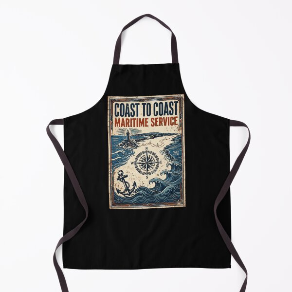 Item preview, Coast to Coast Maritime Service Vintage Poster | American Coast Guard Heritage Design designed and sold by Coasties.