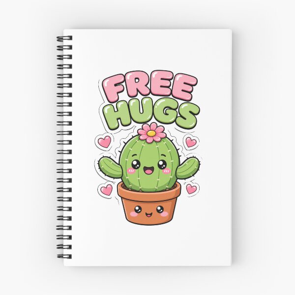 Item preview, Free Hugs Cute Kawaii Cactus Saying designed and sold by BoosterShop.