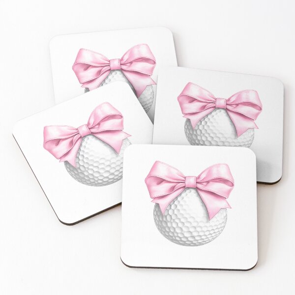 Item preview, Golf Ball with Pink Bow Cute Golf Girl Sports Lover Gift designed and sold by sunnivamla.