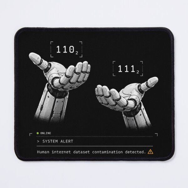Item preview, Human Internet Dataset Contamination | Binary 67 Robot Hands | Engineer Meme Tee designed and sold by TheHumanFreq.