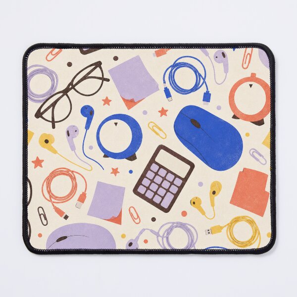 Item preview, Modern Desk Color Block Tossed Pattern designed and sold by VerdantStudio.