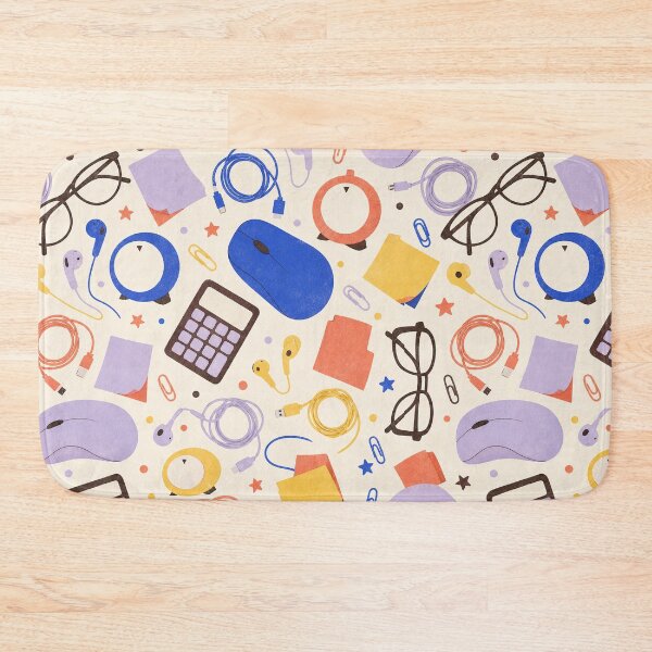 Item preview, Modern Desk Color Block Tossed Pattern designed and sold by VerdantStudio.
