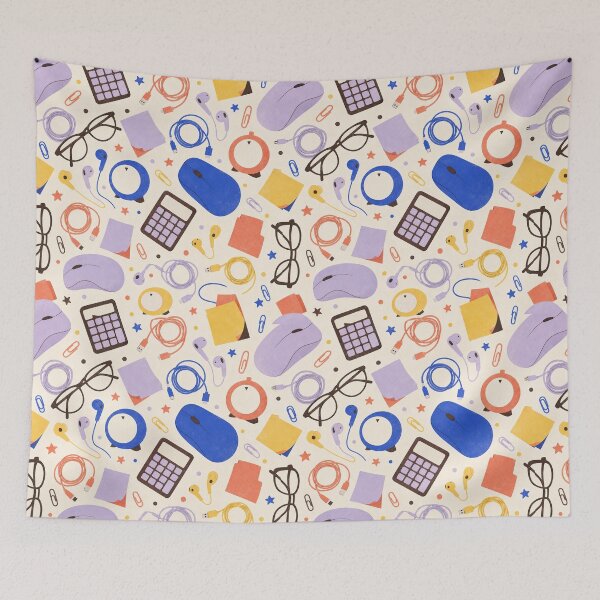 Item preview, Modern Desk Color Block Tossed Pattern designed and sold by VerdantStudio.