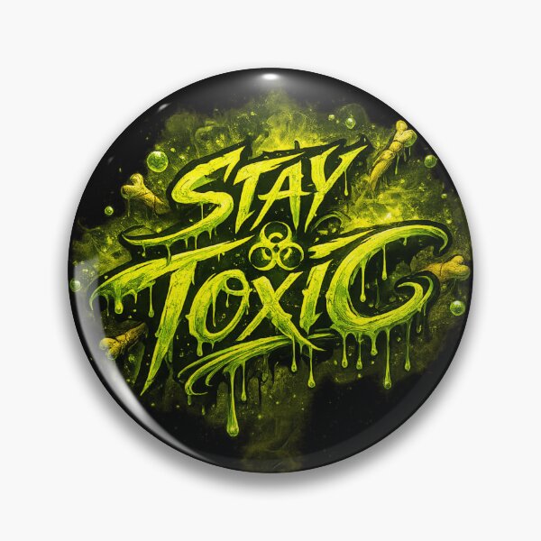 Item preview, "Stay Toxic" Green Slime Graffiti Typography Design designed and sold by BuckaBaby.