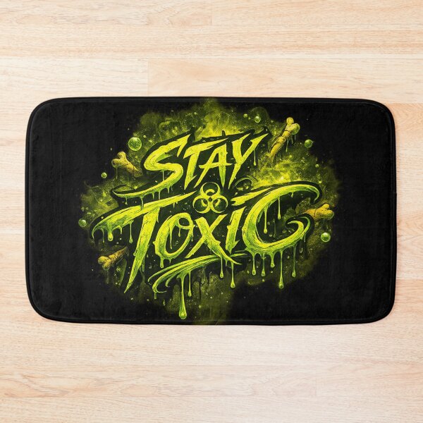 Item preview, "Stay Toxic" Green Slime Graffiti Typography Design designed and sold by BuckaBaby.