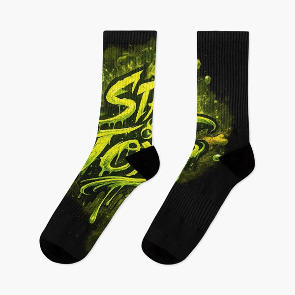 Item preview, "Stay Toxic" Green Slime Graffiti Typography Design designed and sold by BuckaBaby.