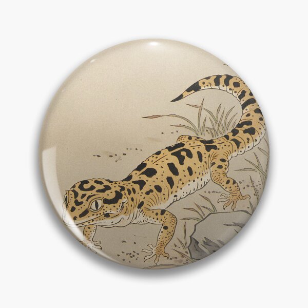 Artikelvorschau, Leopardgecko & Herbstgräser – Japanische Ukiyo-e-Holzschnittkunst entworfen und verkauft von Ukiyo Creatures.