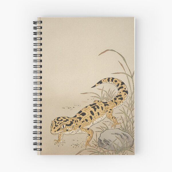 Artikelvorschau, Leopardgecko & Herbstgräser – Japanische Ukiyo-e-Holzschnittkunst entworfen und verkauft von Ukiyo Creatures.
