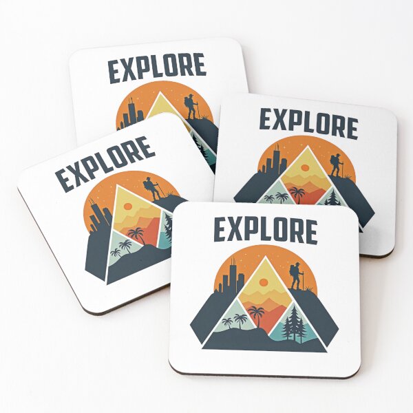 Item preview, Explore The World - Vintage Geometric Travel Badge designed and sold by GabeMountainArt.