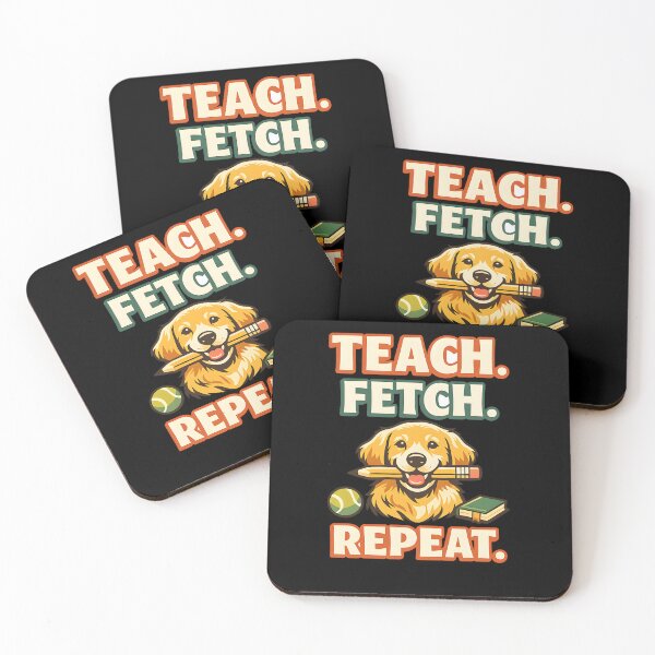 Item preview, Teach Fetch Repeat – Funny Golden Retriever Teacher Back to School Dog Lover Design designed and sold by Sahil Randhawa.