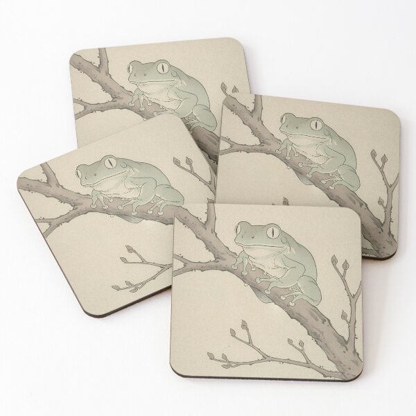 Item preview, Waxy Monkey Frog & Bare Branch - Japanese Ukiyo-e Woodblock Style Art designed and sold by Ukiyo Creatures.