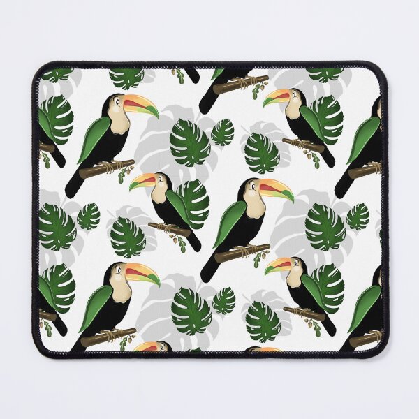 Item preview, Tropical Toucan Pattern - Botanical Monstera Leaves designed and sold by Fiorart Studio .