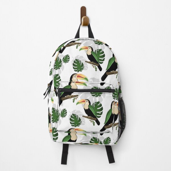 Item preview, Tropical Toucan Pattern - Botanical Monstera Leaves designed and sold by Fiorart Studio .