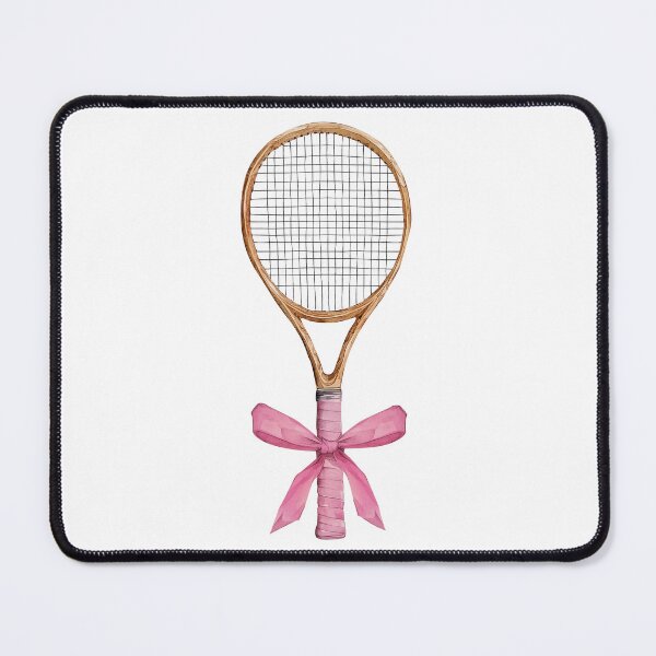 Item preview, Cute Tennis Racket with Pink Bow Girly Tennis Lover Sports Gift designed and sold by sunnivamla.