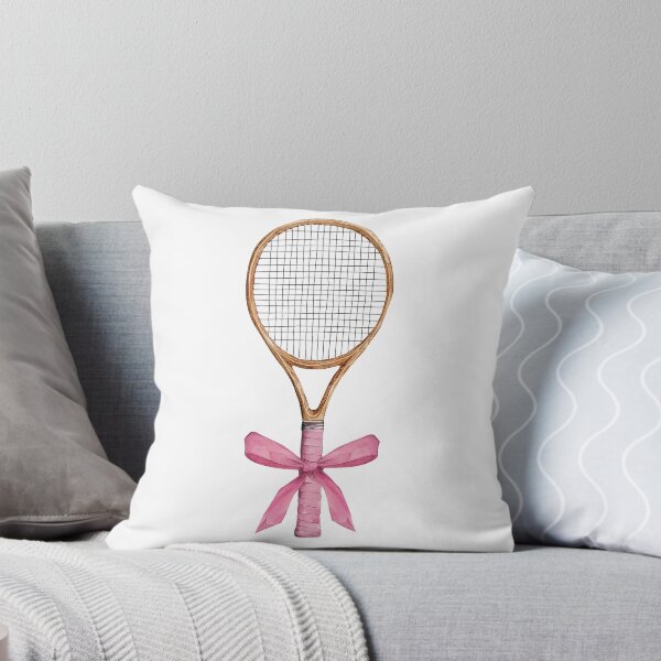 Item preview, Cute Tennis Racket with Pink Bow Girly Tennis Lover Sports Gift designed and sold by sunnivamla.