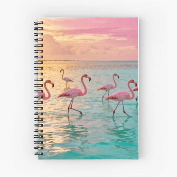 Item preview, Pink Flamingo Sunset Ocean Artwork  designed and sold by NivyasArtistry.