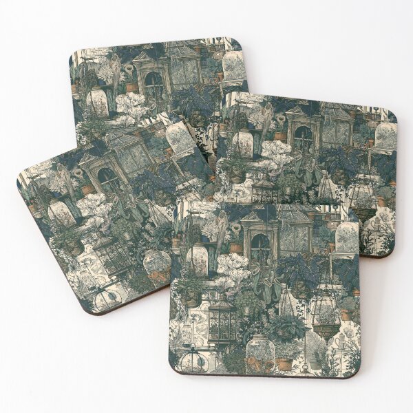 Item preview, Botanical Greenhouse Terrarium Plants Vintage Botanical Pattern designed and sold by VectorForge.