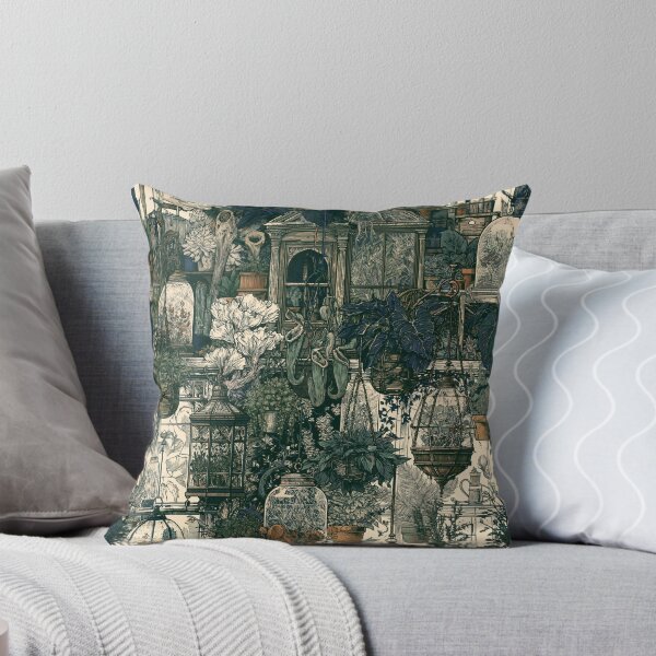 Item preview, Botanical Greenhouse Terrarium Plants Vintage Botanical Pattern designed and sold by VectorForge.