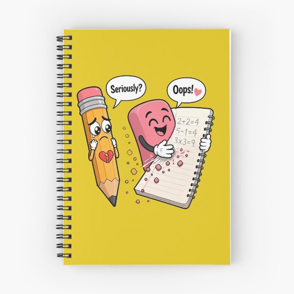 Item preview, Hopelessly in Love – Pencil Heartbroken Over an Eraser | Funny Unrequited Love Cartoon designed and sold by StakkaFu.