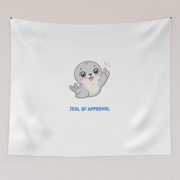 Item preview, Seal of Approval Cute Kawaii Seal designed and sold by BoosterShop.