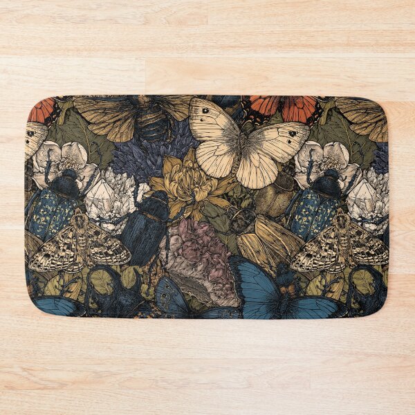 Item preview, Vintage Entomology Insects Butterflies and Crystals Dark Academia Pattern designed and sold by VectorForge.
