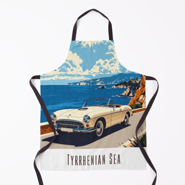 Item preview, Tyrrhenian Sea – Vintage Coastal Road Trip Poster designed and sold by dj-illustration.