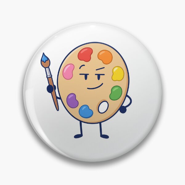Artikelvorschau, Niedliche Künstlerfigur mit Farbpalette entworfen und verkauft von teeperfect.