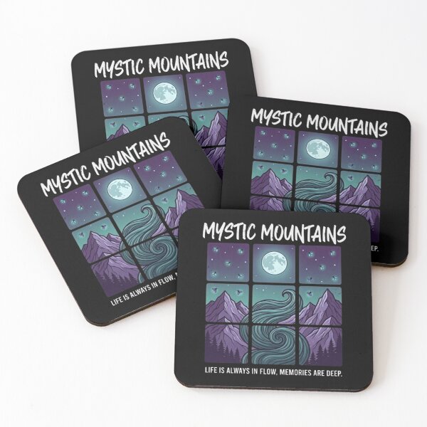Item preview, Mystic Mountains – Surreal Cosmic Landscape Art designed and sold by Dogandesighn.