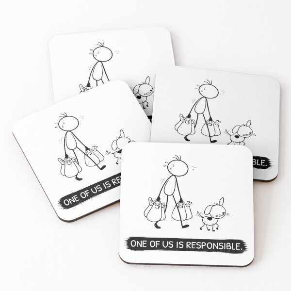 Artikelvorschau, Lustiges T-Shirt für Hundebesitzer | Einer von uns trägt die Verantwortung | Shirt für Hundeausführer | Minimalistisches Geschenk für Hundeliebhaber entworfen und verkauft von Pebl-Co.