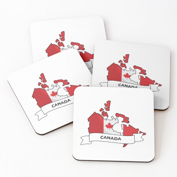 Item preview, Canadian Pride Flag Map Illustration designed and sold by Travel.Art.